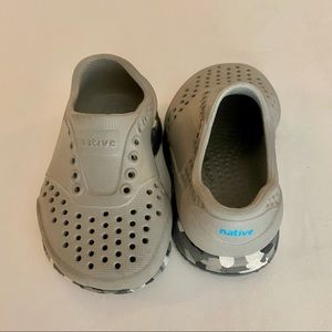 Native Lennox Shoe Toddler Boy Girl Gray Camo Size 4